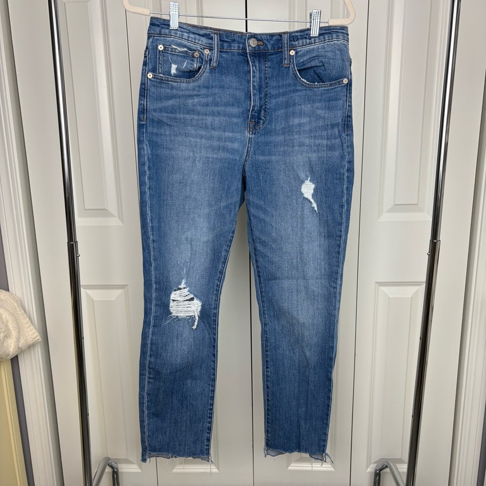 MADEWELL High Rise Cropped Slim Boy Jean